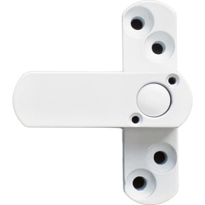 Weiße Fenstersicherung StucoSafe S20 zur Montage am Fensterrahmen.