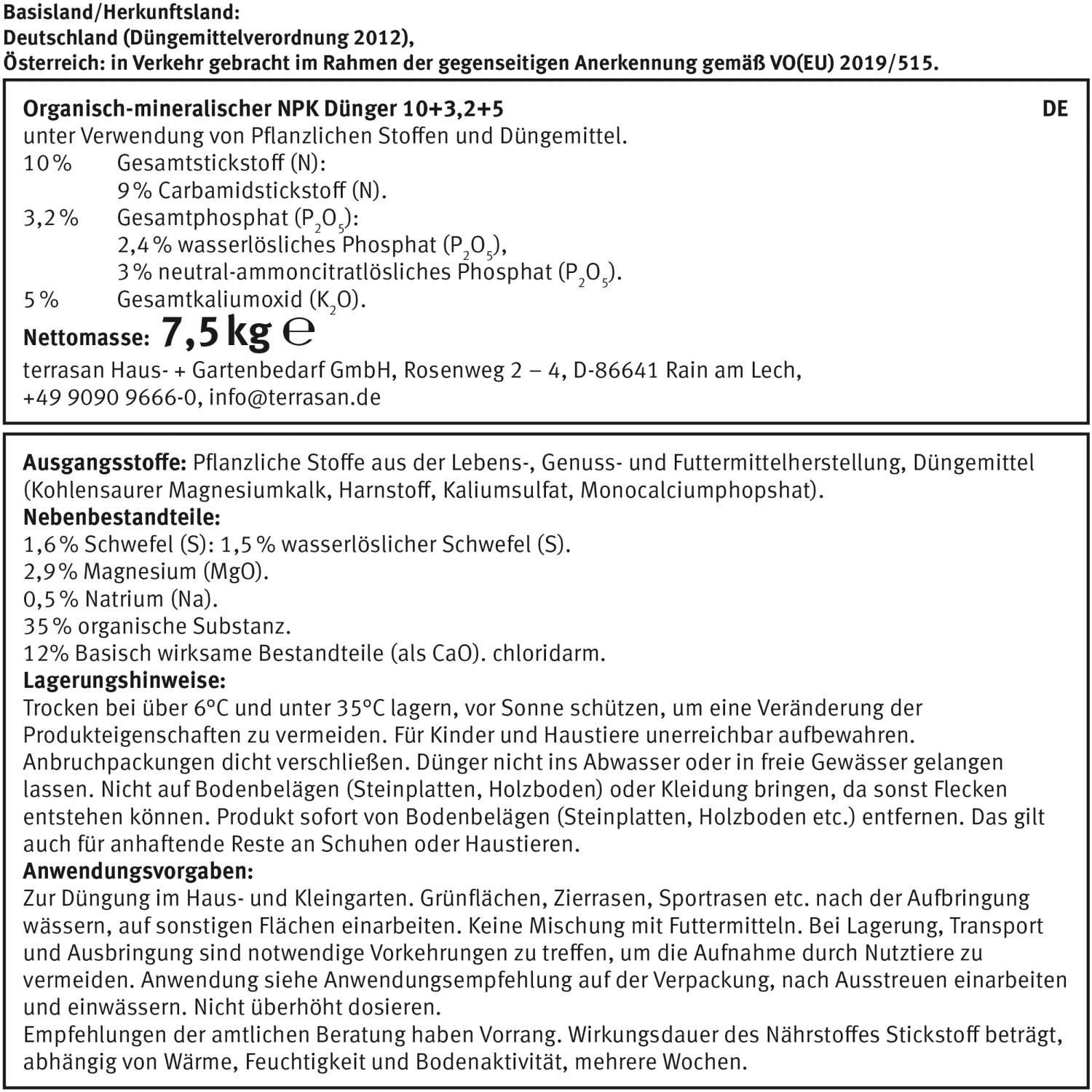dünger für kartoffel Bio-Kartoffel-Dünger kaufen main image 0