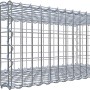 Leerer Gabiona Gabionenkorb, 30x100x50 cm, Maschenweite 5x5 cm, zur Befüllung mit Steinen.