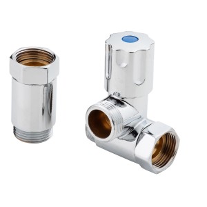 Kirchhoff GA-Ventil rechts, 20mm (3/4), Chrom, mit Ausgleich für Wandarmatur. Eckventil für Wasch- oder Spülmaschine.