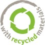 Symbol für Pflanzgefäß aus recyceltem Material.