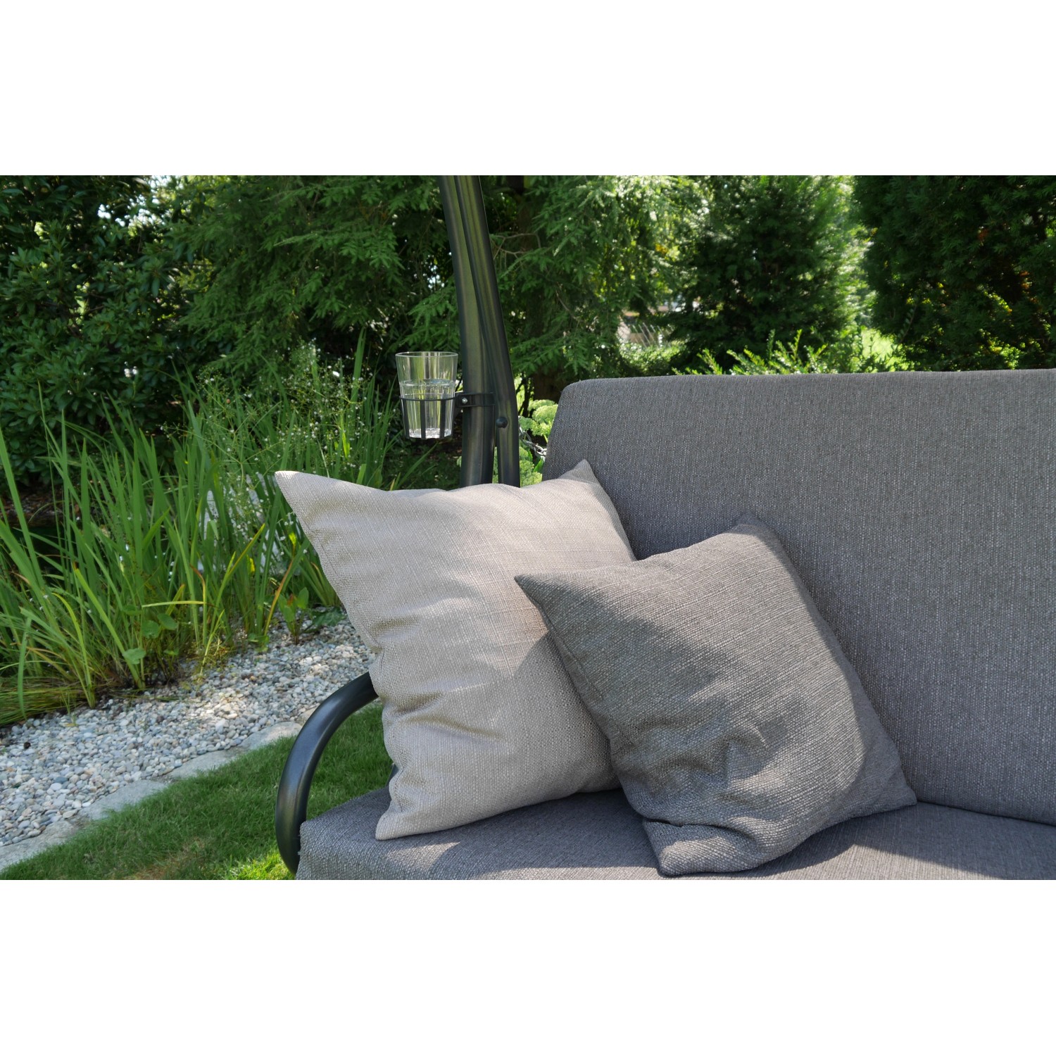 Angerer Hollywoodschaukel Drift Smart 3Sitzer mit Liegefunktion Stone