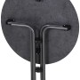 Zusammengeklappter, runder Siena Garden Klapptisch Sola in Anthrazit, Ø 80 cm, mit Stahlgestell.