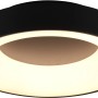 Schwarze, runde Trio LED Deckenleuchte Girona mit warmweißem Licht.
