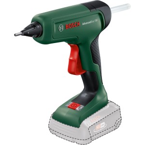 Bosch AdvancedGlue 18V Akku-Heißklebepistole (ohne Akku). Akkugerät in Grün und Schwarz.
