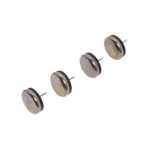 4er Set Metallgleiter Ø 30 mm mit Stift für Möbel, zum Schutz von Böden.