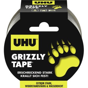 UHU Grizzly Tape, extrem starkes und wetterfestes Klebeband für Reparaturen und Fixierungen.