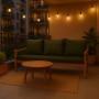 Grünes Setgarden Bankkissen 160x60 cm für 3-Sitzer Gartenbank, mit Rückenkissen.