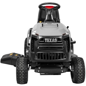 Texas Premium TTS98H Rasentraktor, Frontansicht. Wendiger Aufsitzmäher für mittelgroße Gärten.