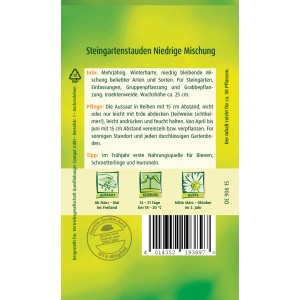 Quedlinburger Steingarten Stauden ''niedrige Mischung'' Samenpackung