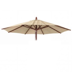 MCW Ersatzbezug für Holz-Sonnenschirm, rund, Ø 4m, Polyester, Creme.