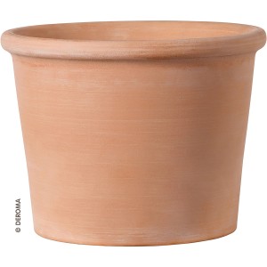 Deroma Pflanztopf Zylinder Bordato, 38 cm, Terrakotta, ideal für Garten und Terrasse.