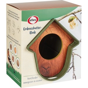 Elles Futterstation Erdnussbutter-Bude, 17x13x15 cm, für Wildvogelfutter.