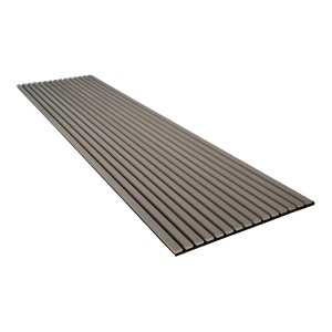 Akustikpaneel Eiche Grau, 60x300cm, zur Wand- und Deckenverkleidung. Holzpaneel mit Filz für bessere Raumakustik.