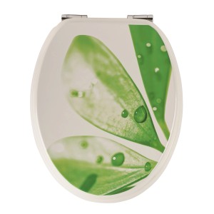 Sanitop-Wingenroth WC-Sitz mit Lotusblüten Dekor und Soft-Close Funktion.
