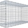 Leere Gabiona C-Ring-Gabione 50x100x40 cm mit 5x5 cm Maschenweite.