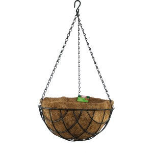 Bellissa Hanging Basket Schwarz inkl. Kokoseinsatz  Ø 55 cm