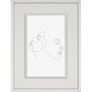Weißer MDF-Bilderrahmen Malmo 10x15 cm mit Grafikdruck, ideal zum stilvollen Präsentieren von Bildern.
