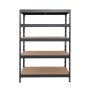 Ar Shelving Schwerlastregal, 5 Böden, anthrazit, 180x120x45 cm. Steckregal für Keller, Garage oder Werkstatt.