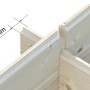 Detailaufnahme der 28 mm Blockbohlen-Eckverbindung des Palmako Gartenhauses Ella.