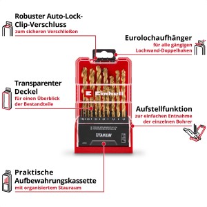 Einhell HSS G Titan Metallbohrer Set 19tlg