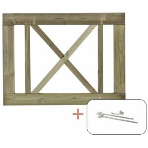 Plus Holz Einzeltor Rom Nadelholz druckimprägniert 100 cm x 75 cm