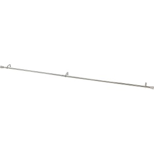Gardinenstange Set Ø 16-19 mm x 120-210 cm Silber Gebürstet