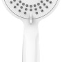 Wenko Duschkopf Young, weiße Handbrause mit 5 Strahlarten aus Kunststoff (ABS), 11x11 cm.