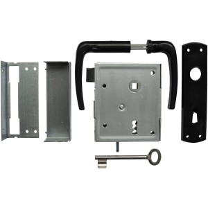 Universal Kastenschloss Buntbart mit Falle und Schlüssel für Innentüren.