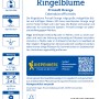 Kiepenkerl Ringelblume Prinzess Orange, orangefarbene Blüte auf der Saatgutpackung.