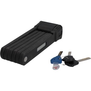 Fischer Faltschloss Protec Plus FK85, schwarz, mit drei Schlüsseln. Fahrradschloss für hohe Sicherheit.