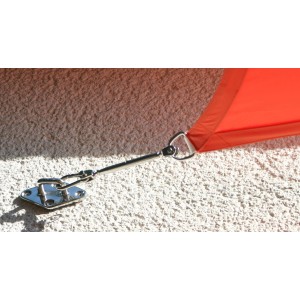 Wandhalter Klein für Sonnensegel A4 Edelstahl 90 x 55 mm