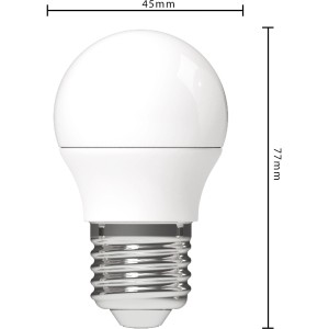 LED-Leuchtmittel E27 Globe G45, 4,9 W, warmweiß, für Lampen und Leuchten.