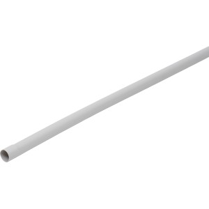 Helles, graues, starres Isolierrohr (3m) EN 32 für die Aufputzmontage.