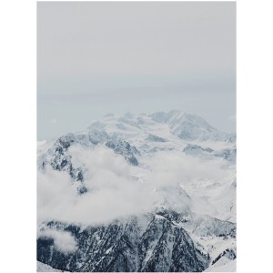 Komar Wandbild Mountains Clouds, 30x40cm, mit verschneiten Bergen und Wolken.