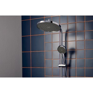 Hansgrohe Activera S 240 Duschsystem mit Regendusche, chrom, ohne Armatur.