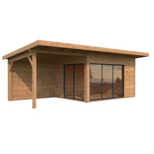 Palmako Gartenhaus Andrea Slide Braun Tauchgrundiert 693 cm x 300 cm FSC®