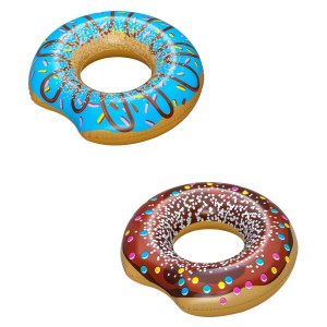 Bestway Schwimmring Donut, 2-fach sortiert, Ø 107 cm. Aufblasbarer Schwimmreifen im Donut-Design.