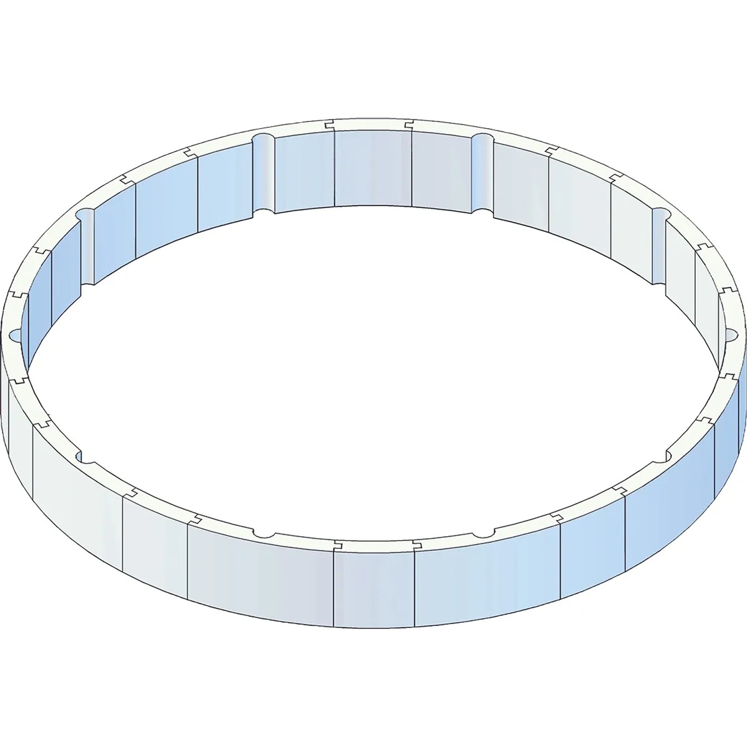 Chemoform Stahlwandpool-Protector T60 Rund, Poolumrandung zur Wärmedämmung.