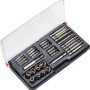 34-teiliges Bit- und Steckschlüssel-Set im Koffer, verschiedene Größen und Formen.