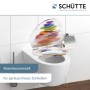 Schütte WC-Sitz Colorful Stones mit Absenkautomatik auf WC-Becken. Buntes Steine-Motiv.