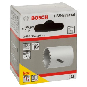 Bosch Lochsäge HSS-Bimetall 35mm im Karton, geeignet für Holz, Metall und Kunststoff.