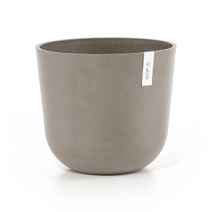 Ecopots Pflanztopf Oslo, braungrau, Ø 35 cm. Zeitloses Design für Innen- und Außenbereiche.