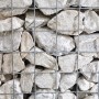 Scherf Selbstbau-Gabione mit Steinen, Maschenweite 10x10 cm, 100x100x30 cm.