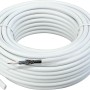 Weißes Schwaiger Koaxialkabel 110 dB, 20 m Rolle für Antennen- und Kabelanschluss.