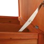 Detailansicht: Geöffneter Trixie Kleintierstall Natura mit Holz und Metallbeschlägen.