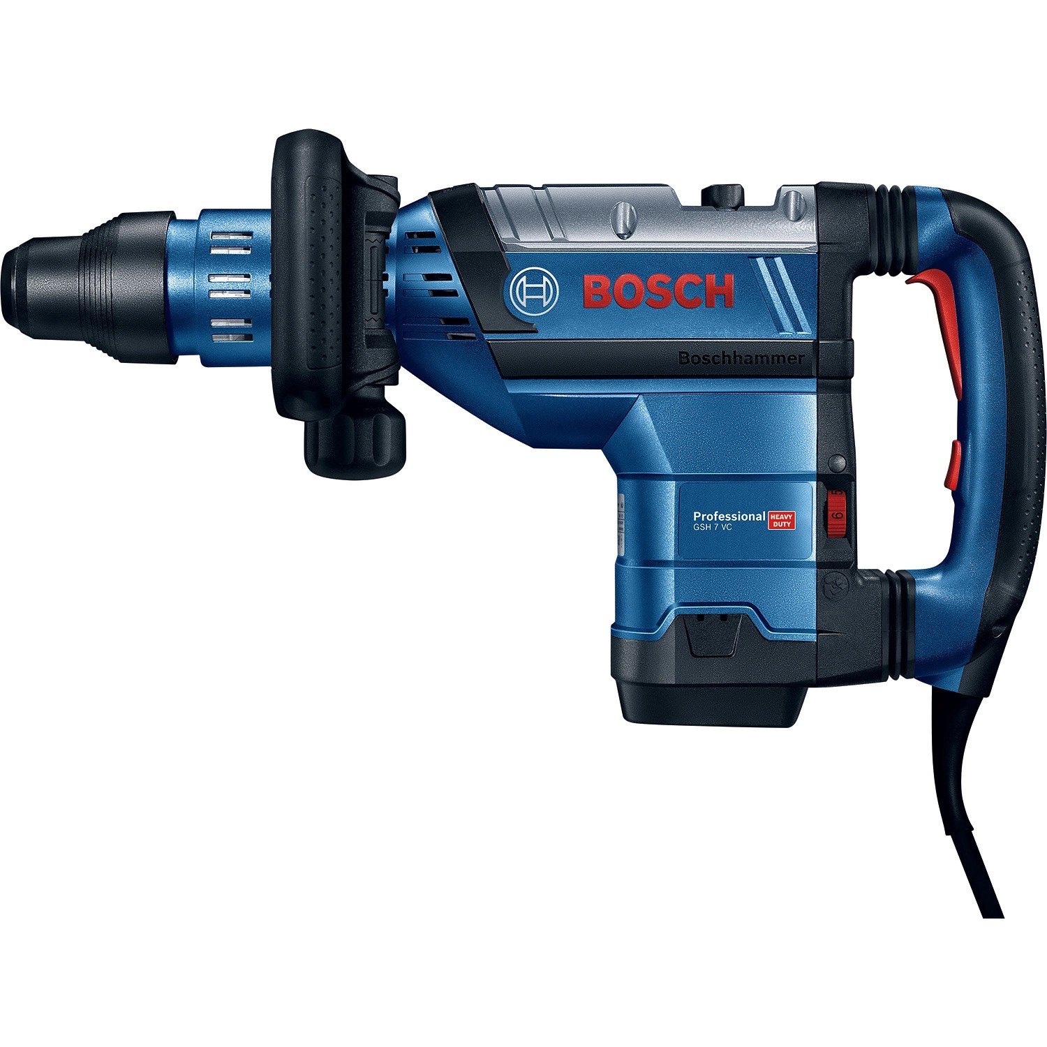 Bosch Professional GSH 7 VC Schlaghammer im Handwerkerkoffer, blau/silber.