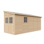 Timbela Gartenhaus M341A aus Holz, 10 m², mit Doppeltür und Fenster. Ideal als Gerätehaus.
