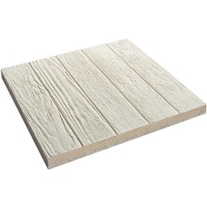 Häusler Woodstone Platte in Naturweiß, 50x50 cm, mit täuschend echter Holzstruktur für Terrasse & Gehweg.