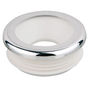 Kirchhoff Spülrohrverbinder für Euro-WC, Ø 28-32 mm, mit Rosette für saubere Optik.